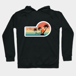 Relaxing Ocean Sea Shore Palm tree Hoodie